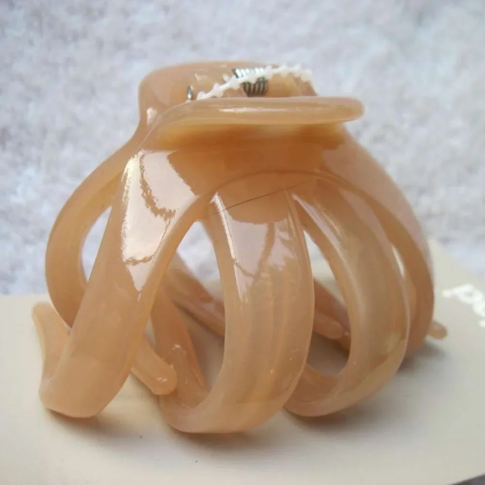 Scunci Basic Truth Beige Blonde Medium Spider Octopus Plastic Jaw Claw Clip 2.5